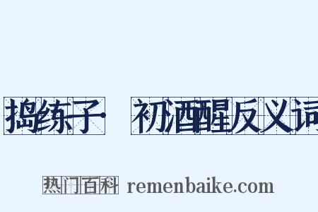 捣练子·初酒醒反义词是什么意思的图片